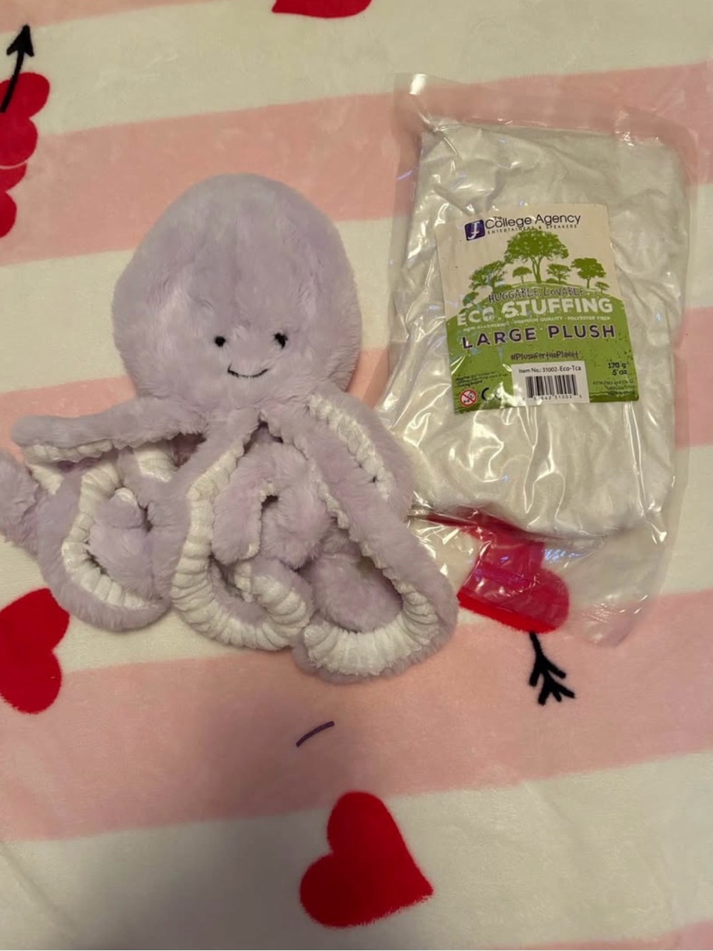 Plush Octopus Stuffed Toy - Light Purple - Unbranded